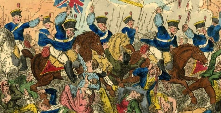 The Battle of Peterloo, Manchester, 1819