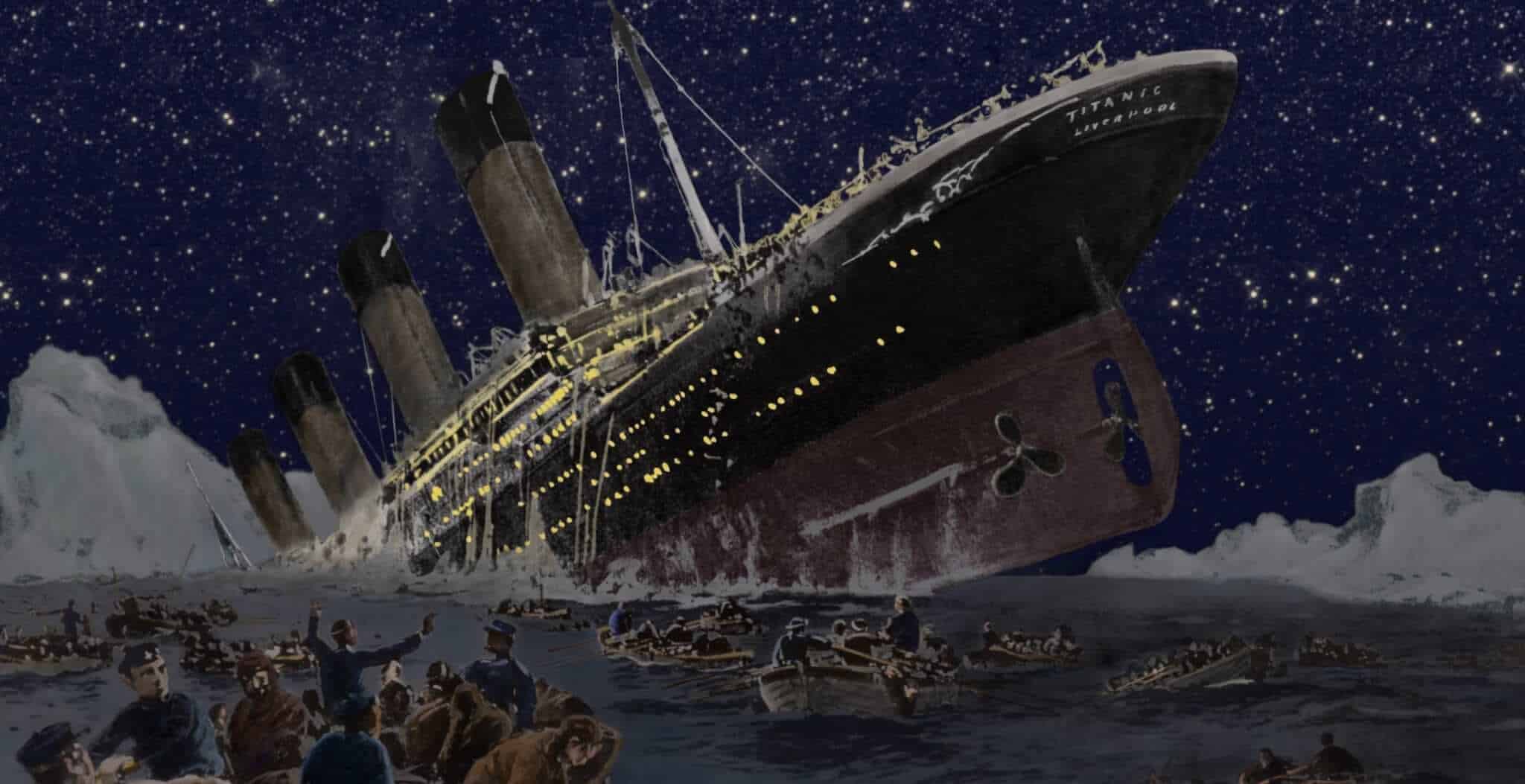 titanic pictures sinking real