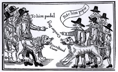 Wartime propaganda (dated c. 1643), showing fashionably dressed Royalists.