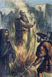 thomas cranmer burned at the stake