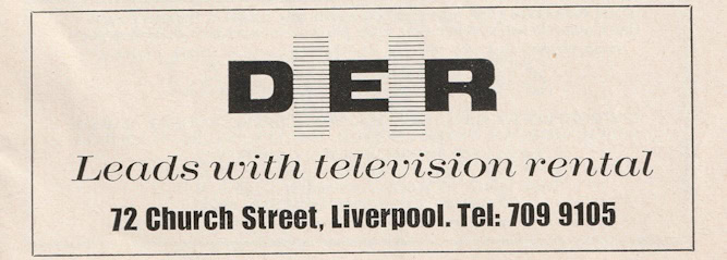 DER advertisement, Anfield Review, 1970.