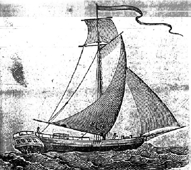 Early 19th century packet ship